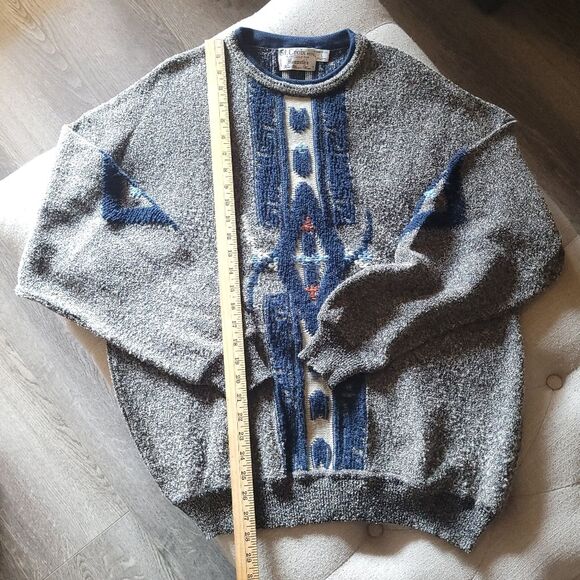 St Croix Knits Vintage Kenneth's Crewneck Textured Sweater Pullover Mens Large - Picture 9 of 11